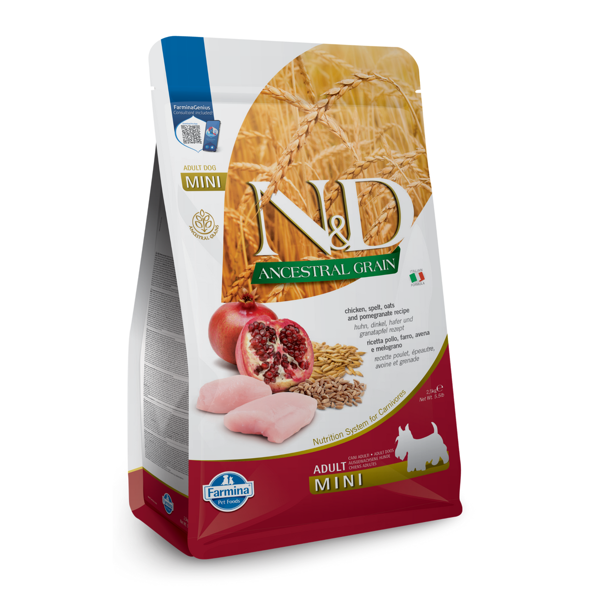 Farmina N&D Ancestral Grain Chicken & Pomegranate Mini Adult Dog