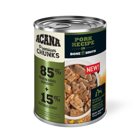 Acana Premium Chunks, Pork Recipe in Bone Broth Wet Dog Food