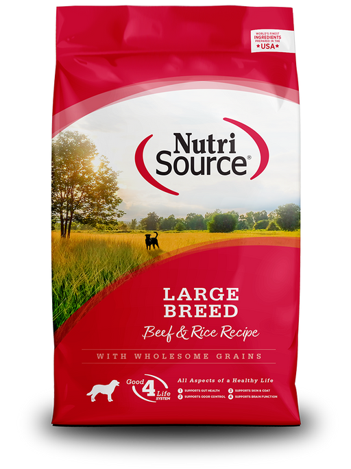 NutriSource® Large Breed Beef & Rice Recipe Dry Dog Food