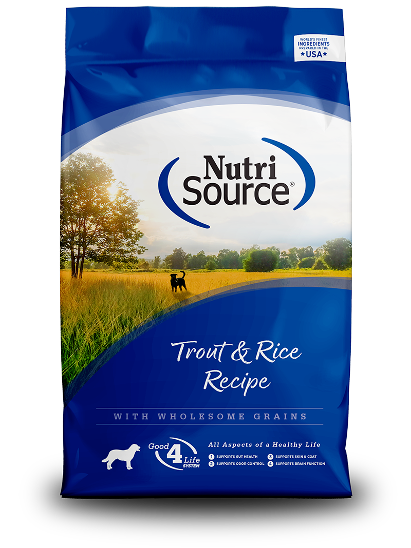 chicken nutrisource dog food NutriSource Trout & Rice Dry Dog Food 5-lb