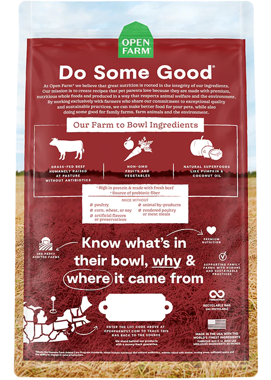 Open Farm Grass-Fed Beef Grain-Free Dry Dog Food - Knoxville, TN