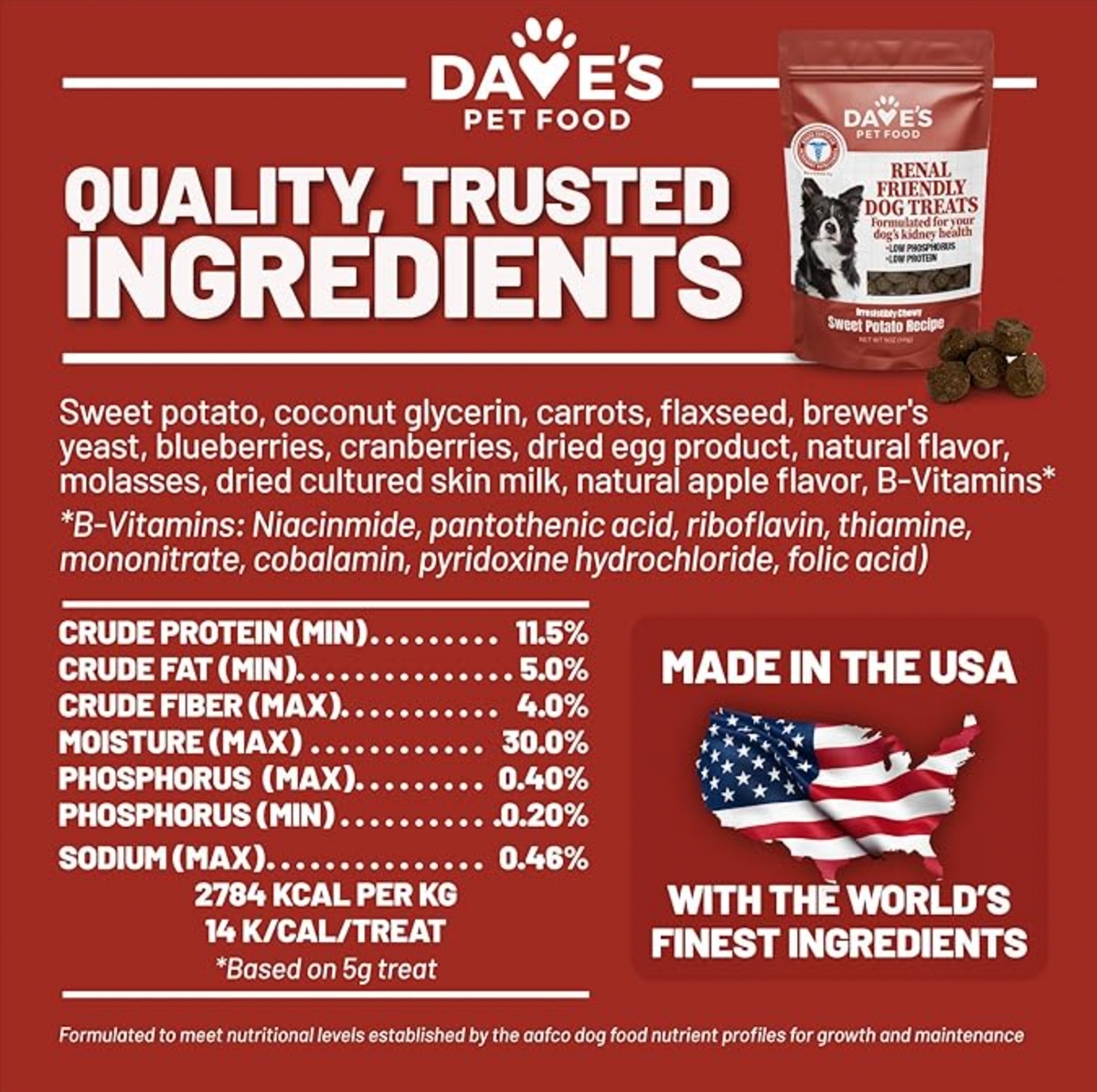 Dave's Kidney-Friendly Sweet Potato Dog Treats - 5oz - Knoxville