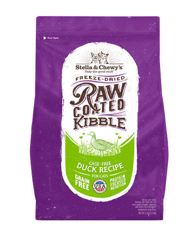 Stella & Chewy's Baked Kibble for Cats - Raw Coated Cage-Free Duck Recipe