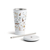 Dogs Tumbler with Straw - White 16oz