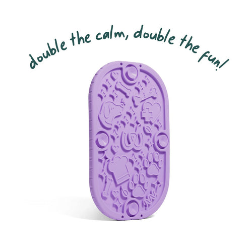 Woof FlipMat Mini Lick Mat & Slow Feeder - Lavender