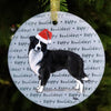 Border Collie Christmas Ornament