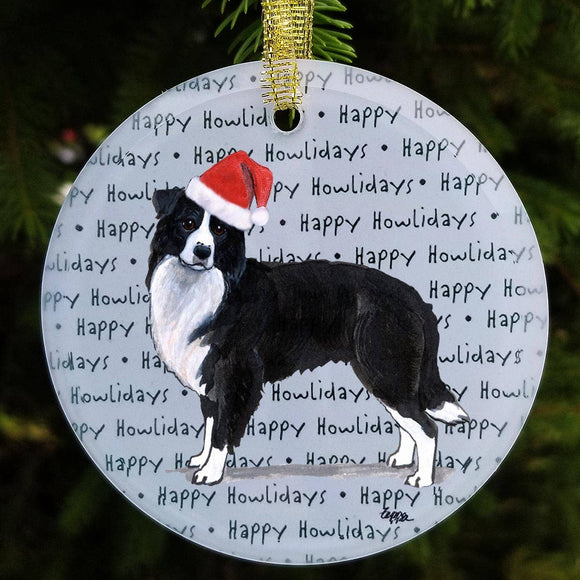 Border Collie Christmas Ornament