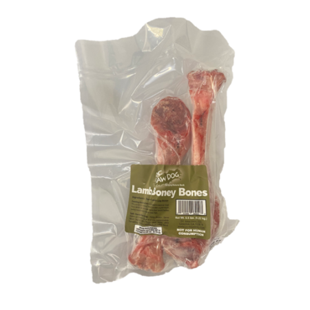 OC Raw Frozen Lamb Boney Bones Vac Sealed Bag for Dogs - .5lb