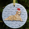 Golden Retriever Christmas Ornament: Pair