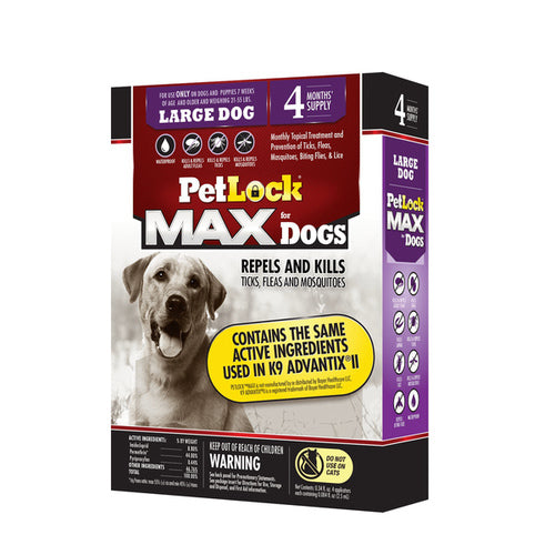 PetLock 4M - Flea & Tick Prevention For Large Dogs (21lbs-55lbs)