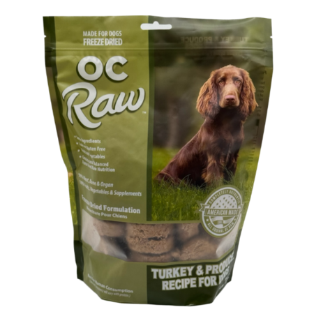 OC Raw Freeze Dried Turkey & Produce Mini Patty Sliders for Dogs - 14oz