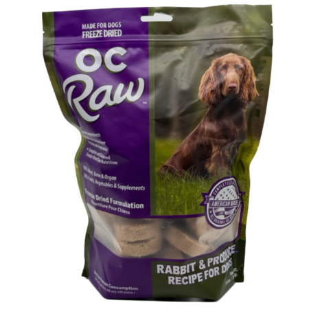 OC Raw Freeze Dried Rabbit & Produce Mini Patty Sliders for Dogs - 14oz