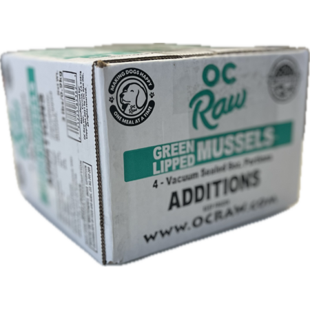 OC Raw Frozen Green Lipped Mussels - 8oz  Additions Dog Treat