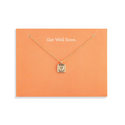 Floral Card Collection - 14k Gold Heart 16 Necklace