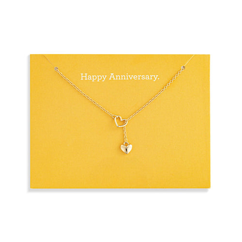 Floral Card Collection - 14k Gold Heart 16 Necklace