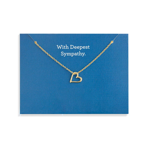 Floral Card Collection - 14k Gold Heart 16 Necklace
