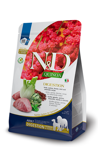 Farmina N&D Quinoa Digestion Lamb Medium & Maxi - 5.5lb