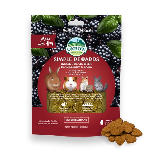 Oxbow Simple Rewards Baked Treats with Blackberry & Basil