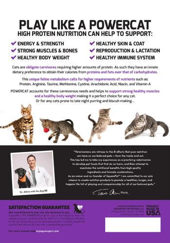 SQUARE PET VFS® POWERCAT™ Turkey & Chicken for Cats - 11lb