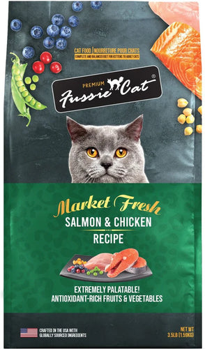 Fussie Cat Market Fresh Grain Free Salmon & Chicken Recipe Dry Cat Food 10lb