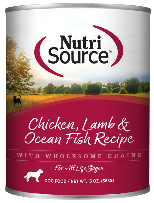 Nutrisource Chicken, Lamb & Ocean Fish Formula 13oz Wet Dog Food