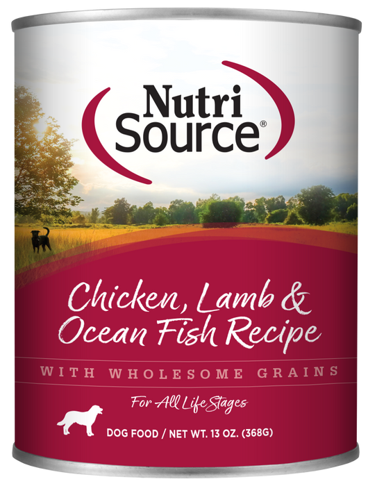 Nutrisource Chicken, Lamb & Ocean Fish Formula 13oz Wet Dog Food