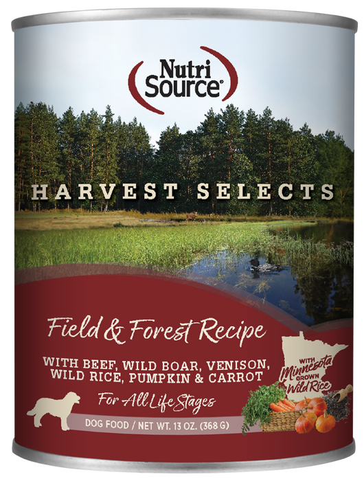 Nutrisource Field & Forest Recipe Harvest Selects 13oz Wet Dog Food