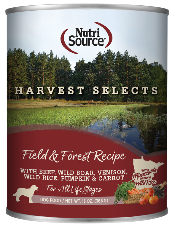 Nutrisource Field & Forest Recipe Harvest Selects 13oz Wet Dog Food