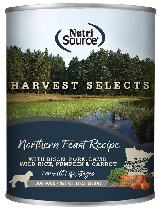Nutrisource Northern Feast Recipe Harvest Selects 13oz Wet Dog Food