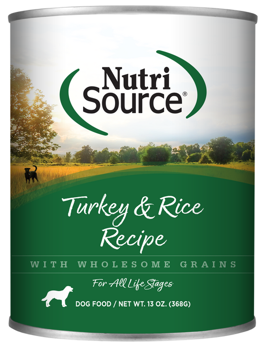 Nutrisource Turkey & Rice Recipe Healthy 13oz Wet Dog Food