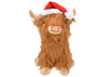 Highland Cow with Santa Hat Dog Toy