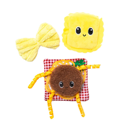 Quirky Kitty Pasta Pals Cat Toy Set with Catnip - 3-Pack