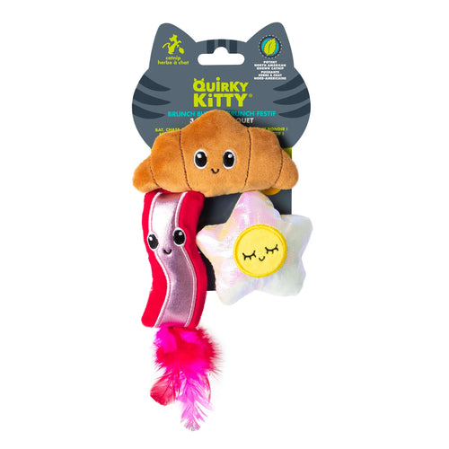 Quirky Kitty Brunch Bunch Cat Toy Set with Catnip - 3 Pack