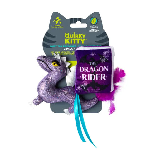 Quirky Kitty Fairy Tail Romance Cat Toy - 2 Pack