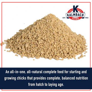 KALMBACH FEEDS 18% Start Right Growing Chicken Feed for Chicks and Pullets - 25LB