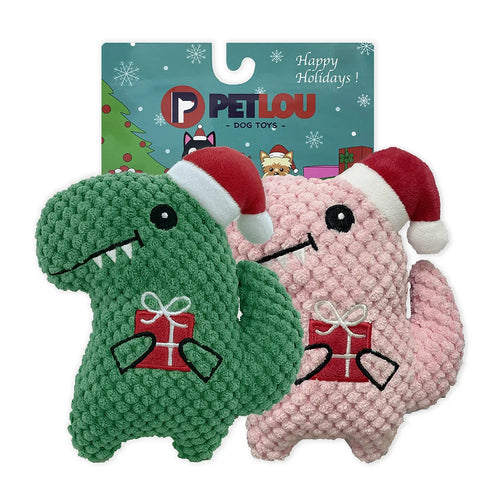 6 Christmas Twin Pack - Dinos Dog Toy