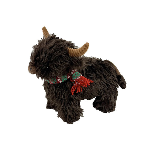 12 Christmas Highland Cow Dog Toy
