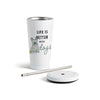 French Bulldog Dog Tumbler with Straw - White 16oz