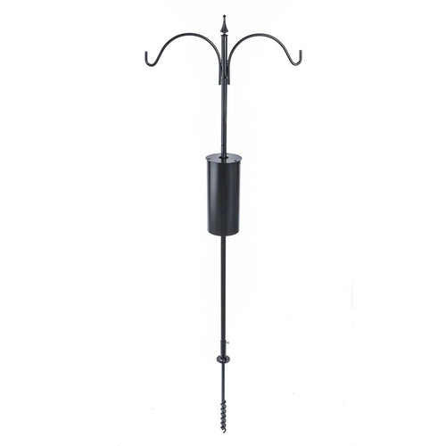 Erva 2 Arm Complete Bird Feeder Pole Set with Squirrel Baffle