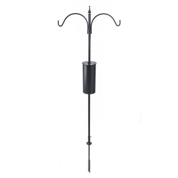Erva 2 Arm Complete Bird Feeder Pole Set with Squirrel Baffle