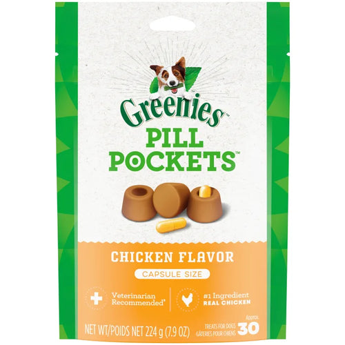 GREENIES Chicken Flavored Capsule Pill Pockets, 30 Count