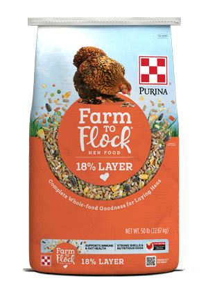 Purina® Farm to Flock™ 18% Layer Hen Food - 50lb