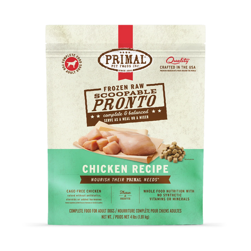 Primal Frozen Raw Scoopable Pronto Dog Food - Chicken Recipe