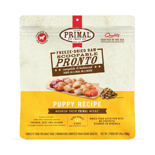 Primal Freeze-Dried Raw Scoopable Pronto Dog Food Puppy Recipe - 7oz