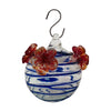 Artisan Recycled Glass 3-port Hummingbird Feeder