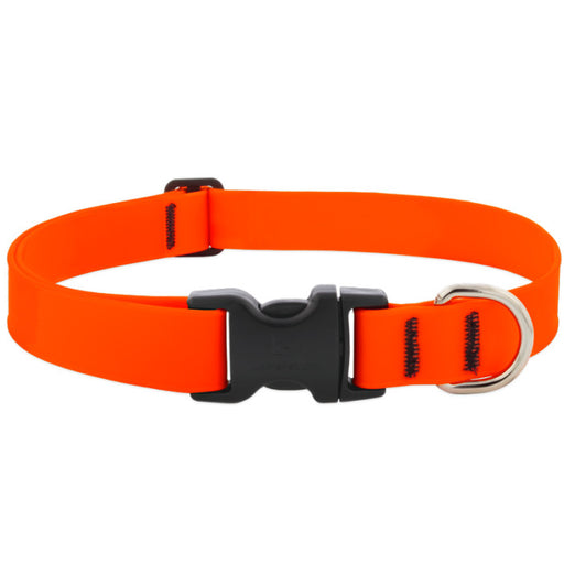 Splash Waterproof Dog Collar 12"-22", 3/4" Wide - Neon Orange