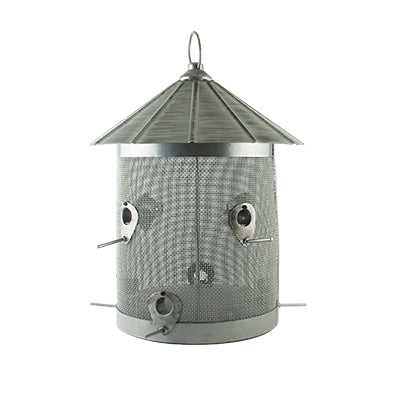 Rustic Farmhouse Galvanized Silo Combo Seed 10 lb. Feeder
