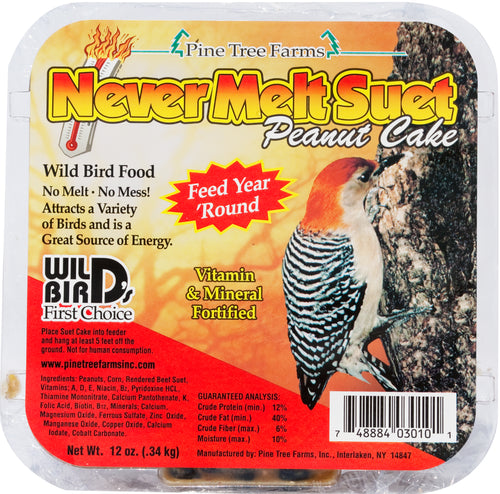 Never Melt Suet Peanut Cake 12 oz.