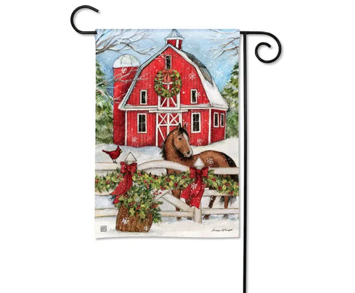 Christmas on the Farm Garden Flag