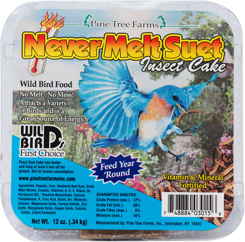 Never Melt Suet Insect Cake 12 oz.